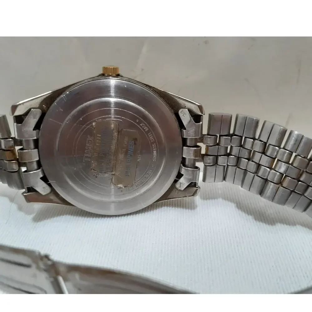 Timex Indiglo Men's Wristwatch Quartz Gold and Silver Tone